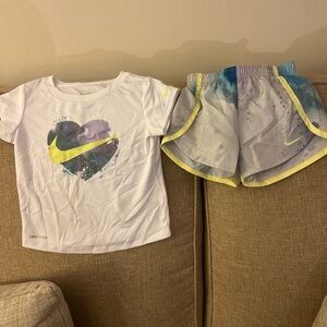 Nike Kids Matching Set - White, Yellow, Blue